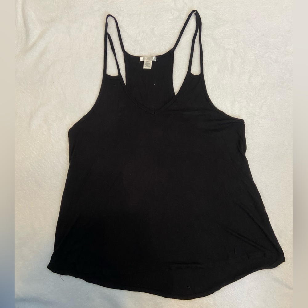 Bozzolo Black Camisole Strappy Flowy Tank Top Summer Casual Clean Girl Cool Girl